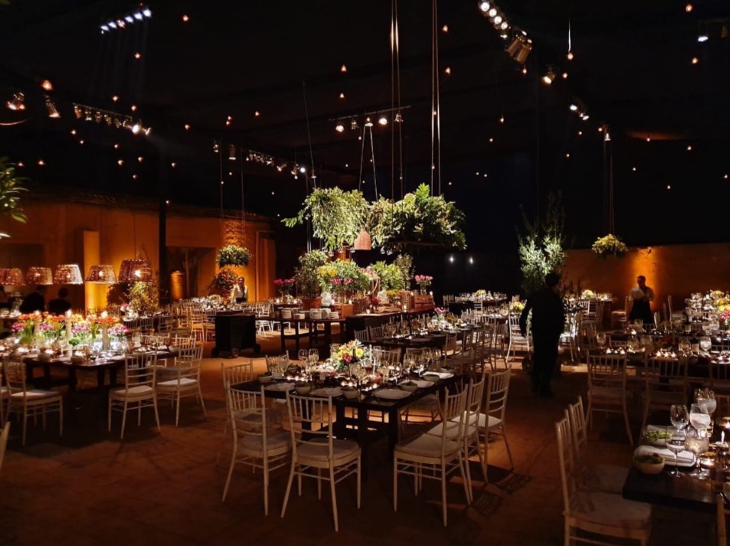 Decoración floral de la mesa